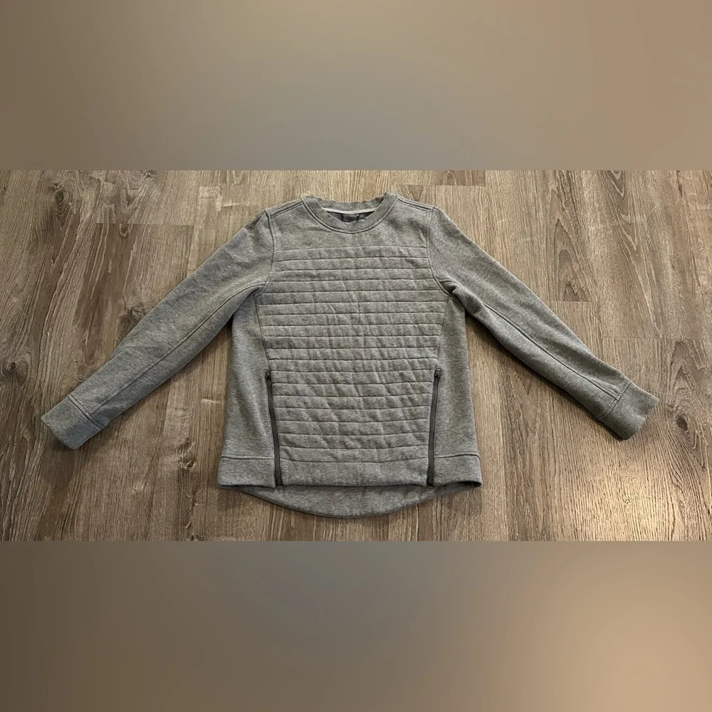 Lululemon Fleece Be True Crew Heathered Medium Grey